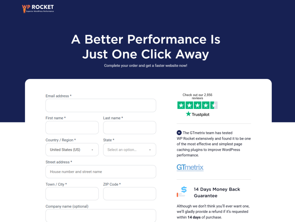 Wp Rocket Detail Page